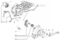 starting motor-starter lever