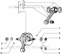 Crankshaft-con-rod-crank pin, assy