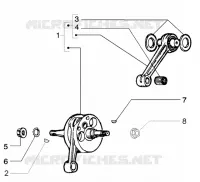 Crankshaft-con-rod-crank pin, assy