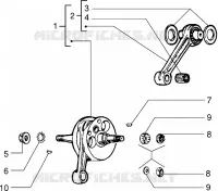 Crankshaft-con-rod-crank pin, assy