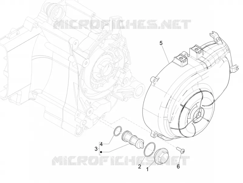 Flywheel magneto cover - Oil filter