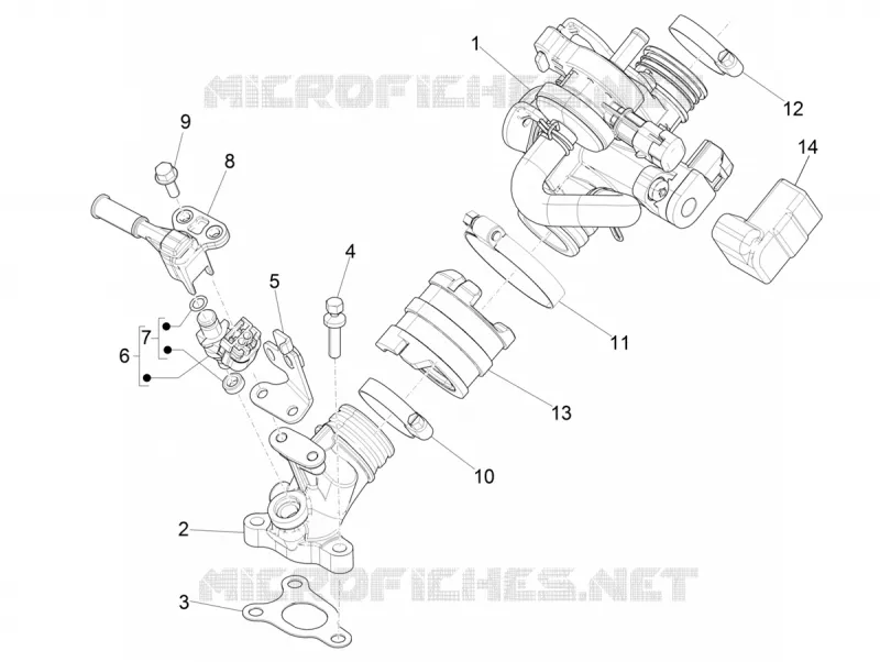 Throttle body - Injector - Union pipe