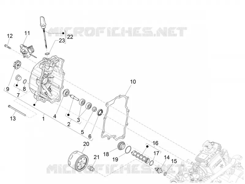 FLYWHEEL COVER - OIL FILTER