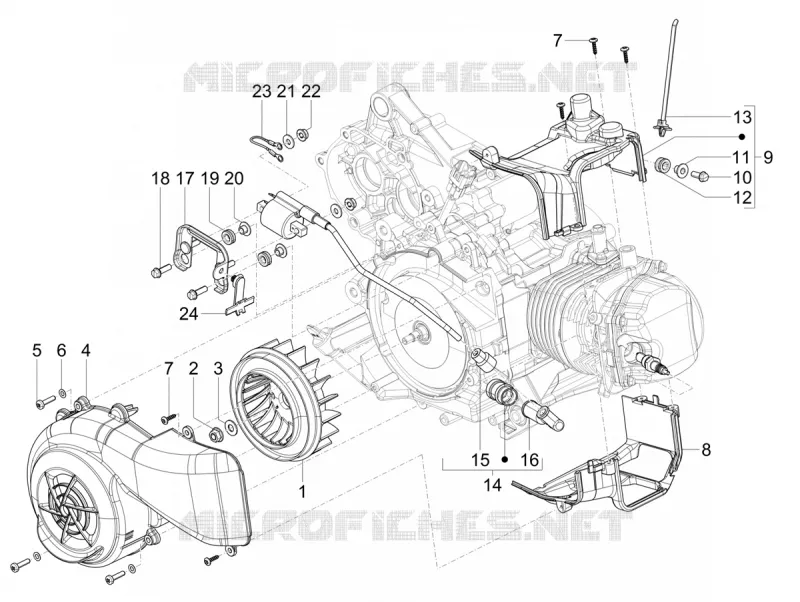 FLYWHEEL COVER - OIL FILTER