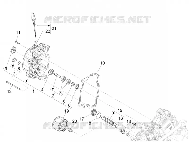 FLYWHEEL COVER - OIL FILTER