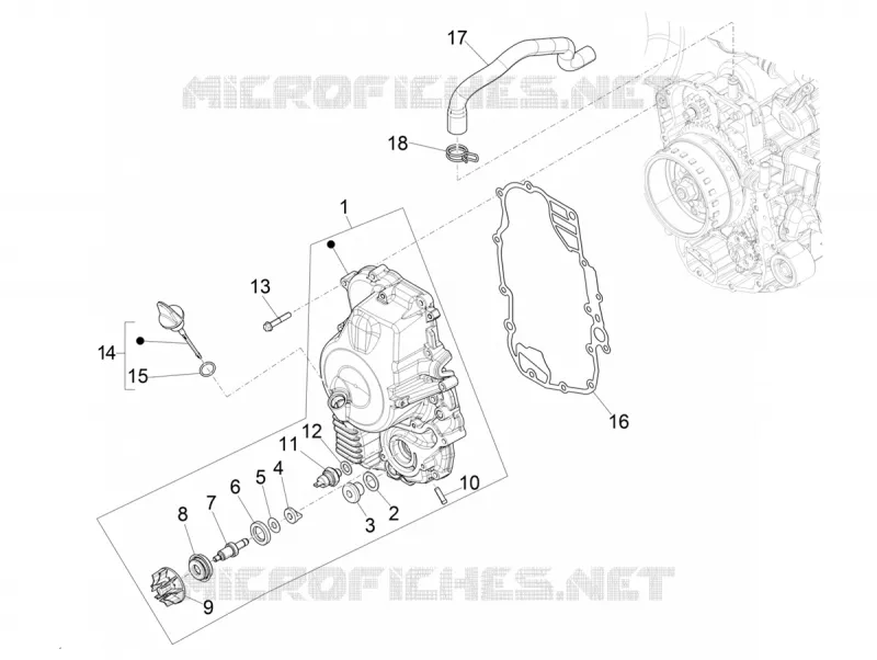FLYWHEEL COVER - OIL FILTER