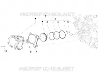 Cylinder-piston-wrist pin unit