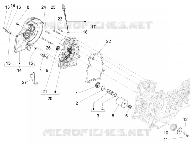 FLYWHEEL COVER - OIL FILTER