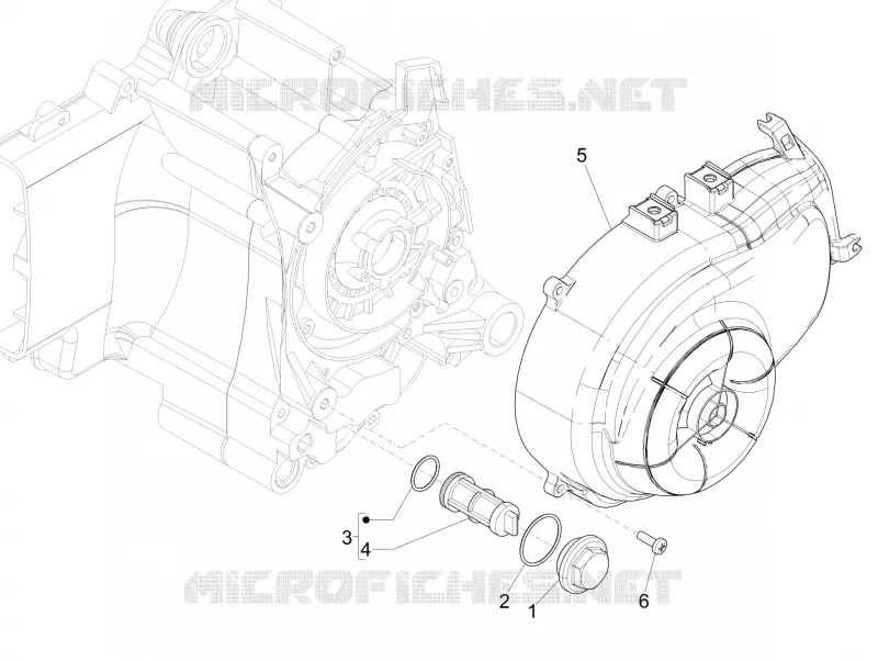 FLYWHEEL COVER - OIL FILTER