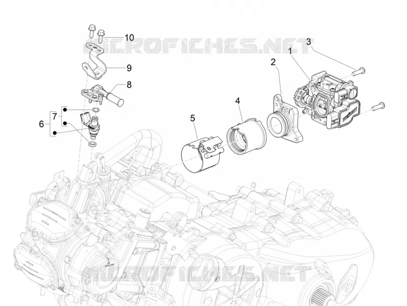 Throttle body - Injector - Inlet manifold