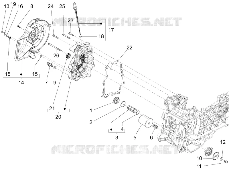 FLYWHEEL COVER - OIL FILTER