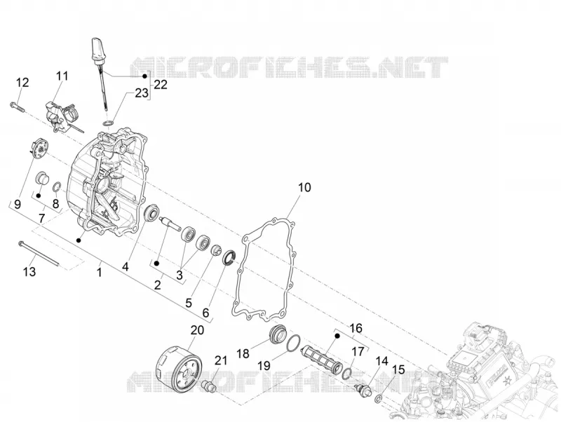 FLYWHEEL COVER - OIL FILTER