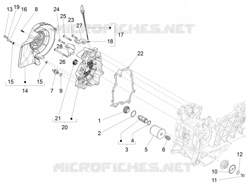 FLYWHEEL COVER - OIL FILTER