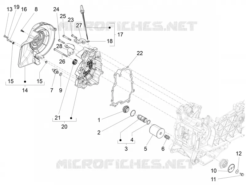 FLYWHEEL COVER - OIL FILTER