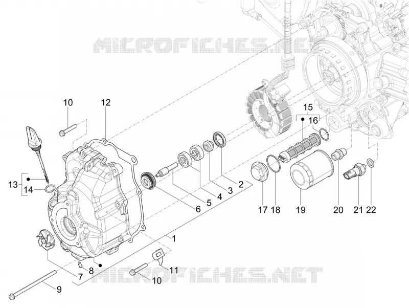FLYWHEEL COVER - OIL FILTER