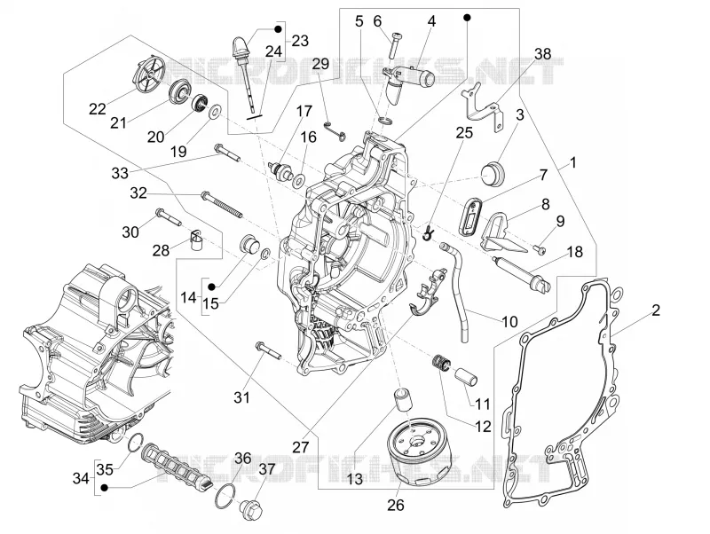 FLYWHEEL COVER - OIL FILTER