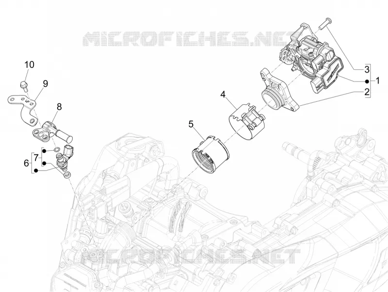 Throttle body - Injector - Inlet manifold