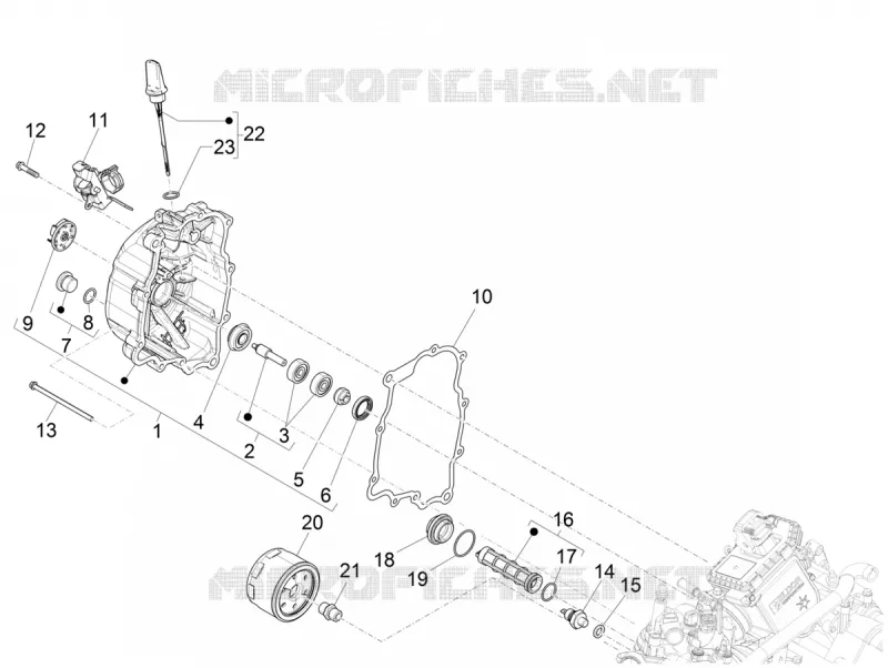 FLYWHEEL COVER - OIL FILTER