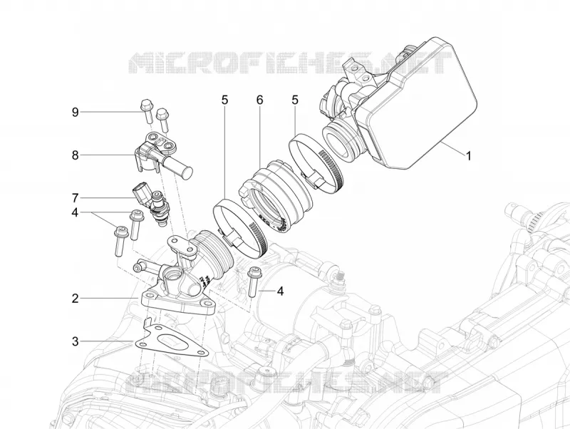 Throttle body - Injector - Inlet manifold