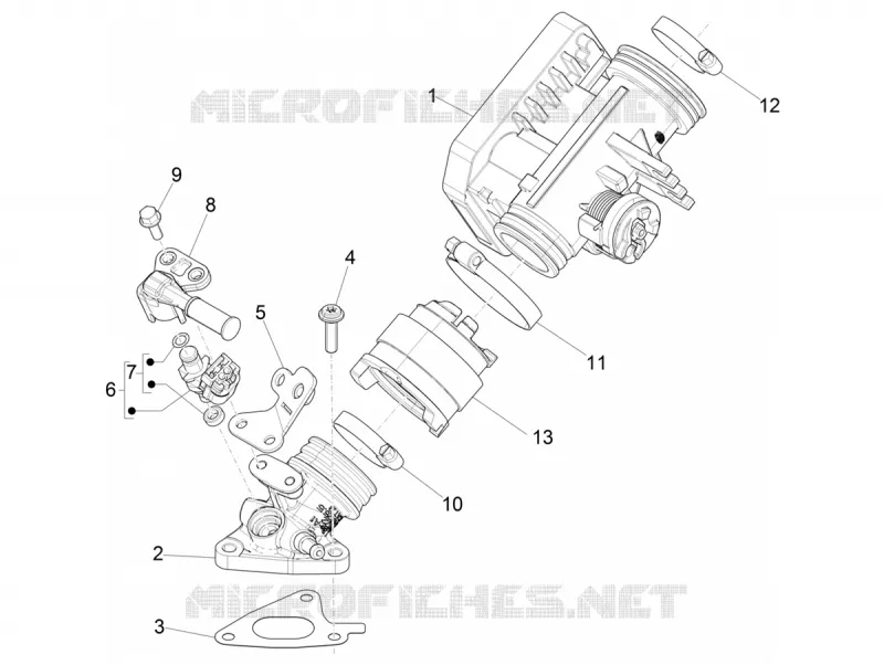 Throttle body - Injector - Inlet manifold