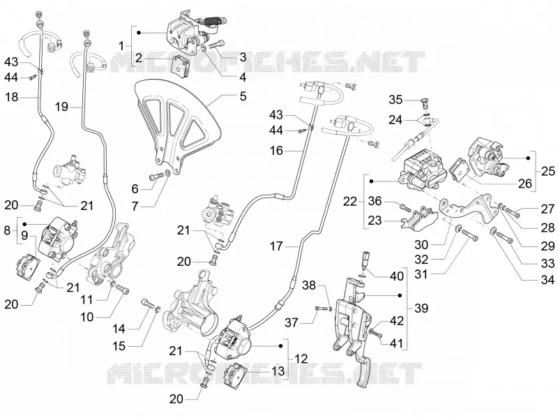Brakes pipes - Calipers (ABS)