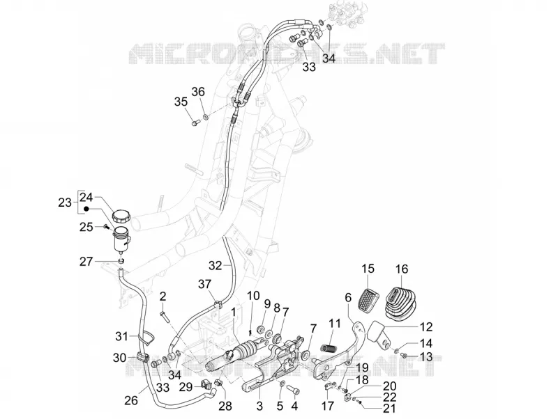 Control pedals - Levers