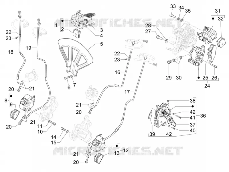 Brakes pipes - Calipers (ABS)
