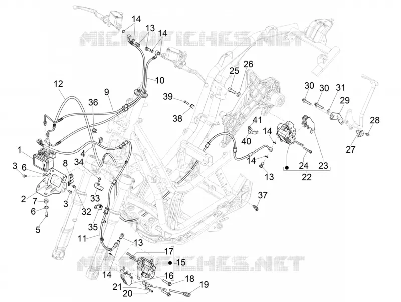 Brakes pipes - Calipers (ABS)