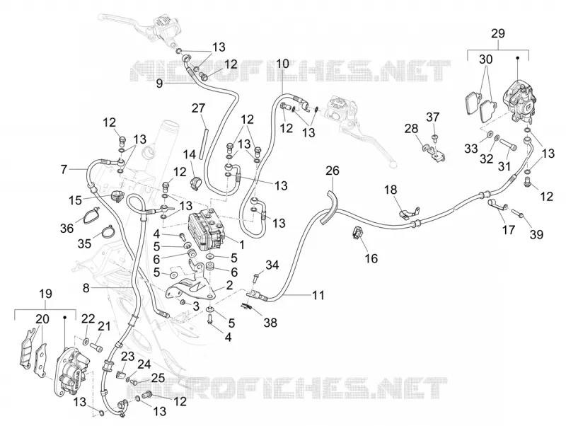 Brakes pipes - Calipers (ABS)