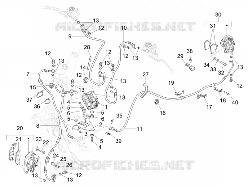 Brakes pipes - Calipers (ABS)