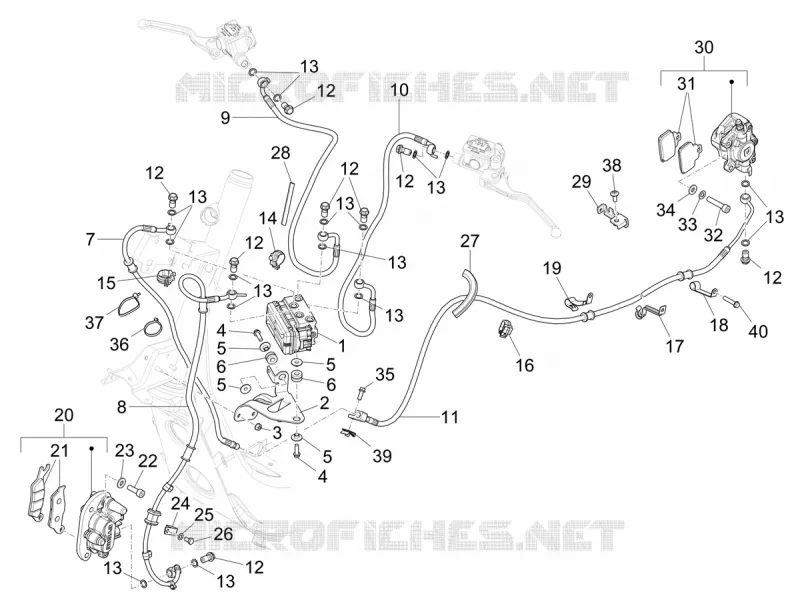 Brakes pipes - Calipers (ABS)