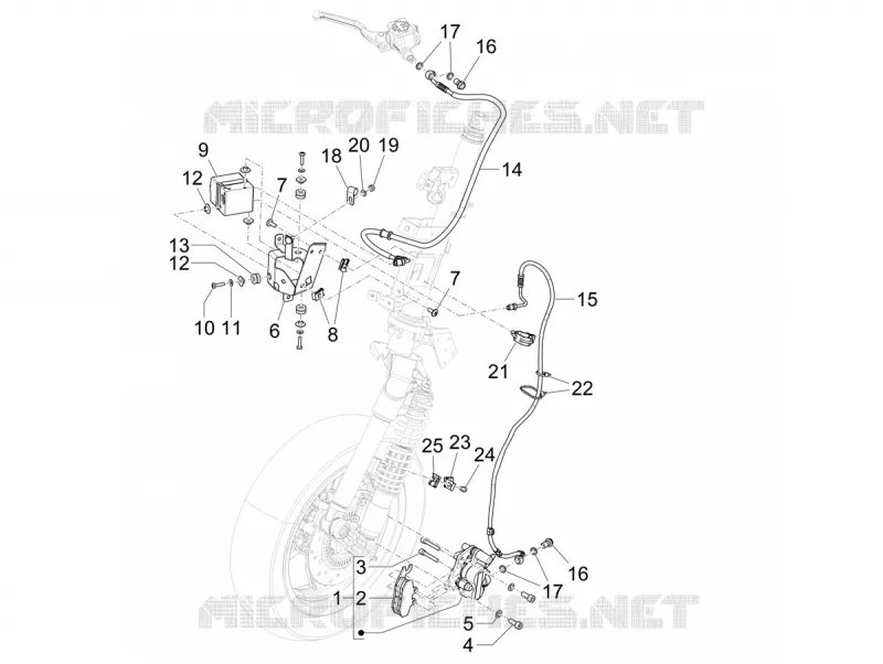 Brakes pipes - Calipers (ABS)