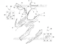 Central cover - Footrests