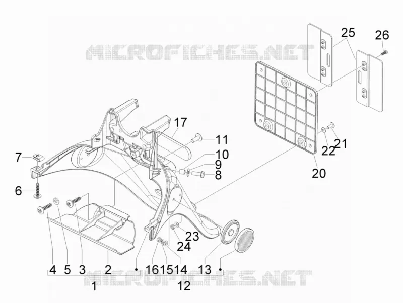 Rear cover - Splash guard