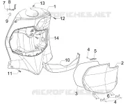 Front glove-box - Knee-guard panel