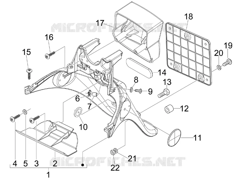 Rear cover - Splash guard
