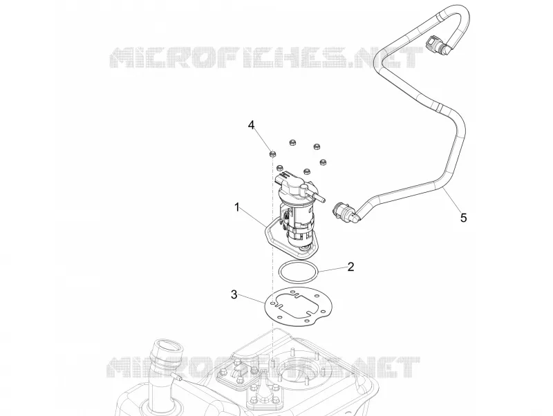 Supply system for GILERA PIAGGIO VESPA Fly 4T 3V ie