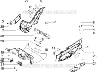 Central cover - Footrests
