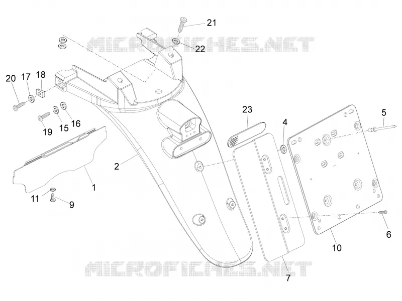 Rear cover - Splash guard