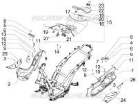 Central cover - Footrests
