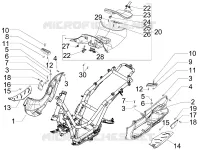 Central cover - Footrests