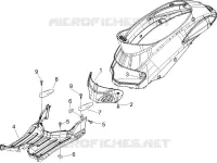 Central cover - Footrests