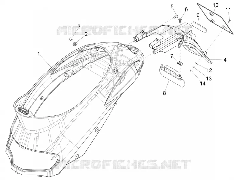 Rear cover - Splash guard