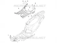 Central cover - Footrests