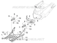 Central cover - Footrests