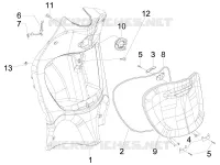 Front glove-box - Knee-guard panel