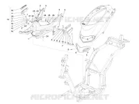 Central cover - Footrests