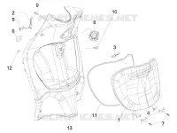 Front glove-box - Knee-guard panel