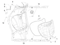 Front glove-box - Knee-guard panel
