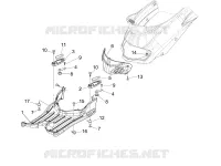 Central cover - Footrests